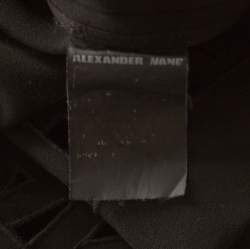 Pre Owned Alexander Wang Black Logo Cut Out Detail Shift Dress S