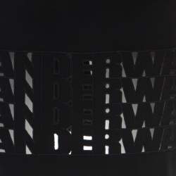 Pre Owned Alexander Wang Black Logo Cut Out Detail Shift Dress S