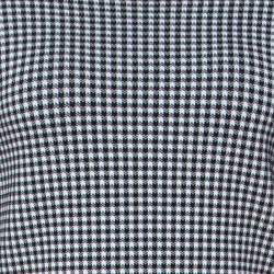Alexander Wang Black & White Houndstooth Slit Detail Three Quarter Sleeve Top M