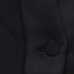 Alexander Wang Black Wool Blend Satin Detail Sleeveless Jacket M