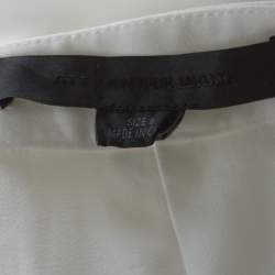 Alexander Wang White Crepe Drawstring Detail Tapered Trousers M