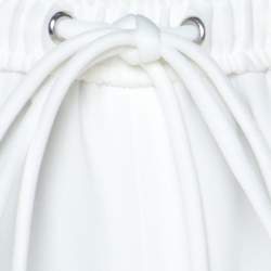 Alexander Wang White Crepe Drawstring Detail Tapered Trousers M