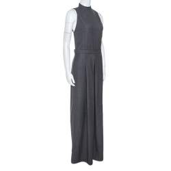 Alexander Wang Grey Wool Backless Jumpsuit S
