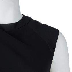 Alexander Wang Black Asymmetric Pleat Detail Sleeveless Top XS