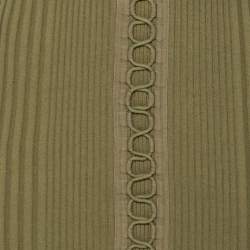 Alexander Wang Olive Green Rib Knit Sleeveless Dress M