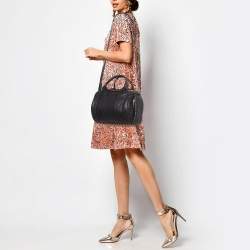 Pre Owned Alexander Wang Black Pebbled Leather Rocco Duffle Bag