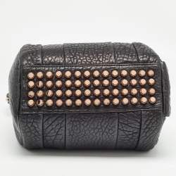 Pre Owned Alexander Wang Black Pebbled Leather Rocco Duffle Bag