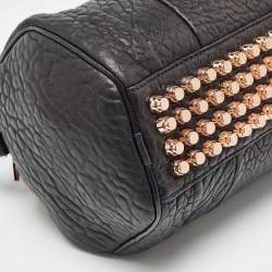 Pre Owned Alexander Wang Black Pebbled Leather Rocco Duffle Bag