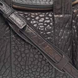 Pre Owned Alexander Wang Black Pebbled Leather Rocco Duffle Bag