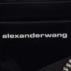 Pre Owned Alexander Wang Pink/Black Crystals and Leather Heiress Pochette Bag