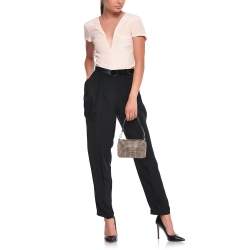 Pre Owned Alexander Wang Pink/Black Crystals and Leather Heiress Pochette Bag