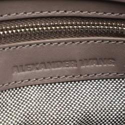 Pre Owned Alexander Wang Grey Leather Attica Shoulder Bag