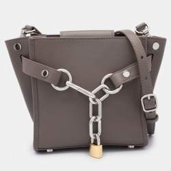 مملوكة مسبقًا Alexander Wang Grey Leather Attica Shoulder Bag
