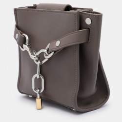 Pre Owned Alexander Wang Grey Leather Attica Shoulder Bag