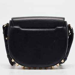 Alexander Wang Black Leather Studded Lia Shoulder Bag