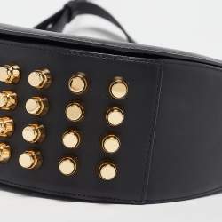 Alexander Wang Black Leather Studded Lia Shoulder Bag