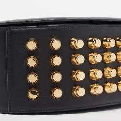 Alexander Wang Black Leather Studded Lia Shoulder Bag