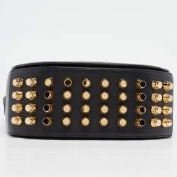 Alexander Wang Black Leather Studded Lia Shoulder Bag