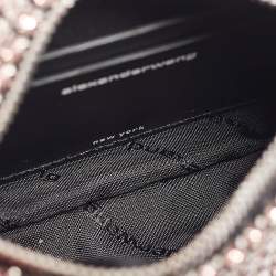 Alexander Wang Pink Crystal Mesh Heiress Pouch Bag