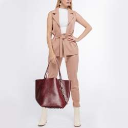 Pre Owned Alexander Wang Burgundy Leather Tote