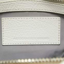 Alexander Wang White Grained Leather Rocco Bag