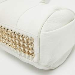 Alexander Wang White Grained Leather Rocco Bag