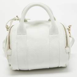 Alexander Wang White Grained Leather Rocco Bag