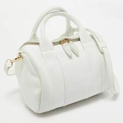 Alexander Wang White Grained Leather Rocco Bag