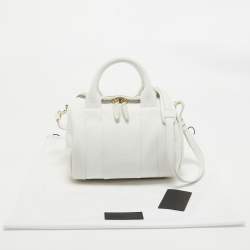 Alexander Wang White Grained Leather Rocco Bag