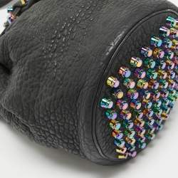 Alexander Wang Black Pebbled Leather Diego Bucket Bag