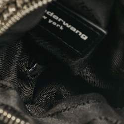 Alexander Wang Black Crystals Embellished Beiress Wristlet Clutch