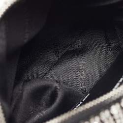 Alexander Wang Black Crystals and Leather Heiress Pochette Bag