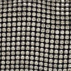 Alexander Wang Black Crystals and Leather Heiress Pochette Bag