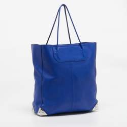 Alexander Wang Blue Leather Prisma Shopper Tote