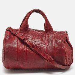 Alexander Wang Burgundy Leather Rocco Satchel