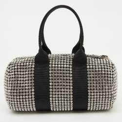 Alexander Wang Black Crystals Mini Cruiser Duffle Bag