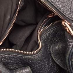 Alexander Wang Black Textured Leather Rocco Duffel Bag