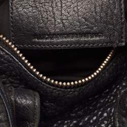 Alexander Wang Black Textured Leather Rocco Duffel Bag