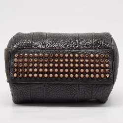 Alexander Wang Black Textured Leather Rocco Duffel Bag