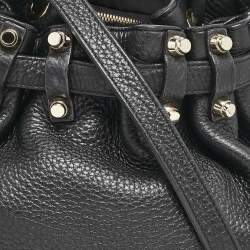 Pre Owned Alexander Wang Black Pebbled Leather Diego Bucket Bag