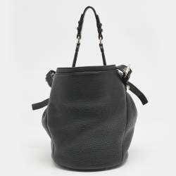 Pre Owned Alexander Wang Black Pebbled Leather Diego Bucket Bag