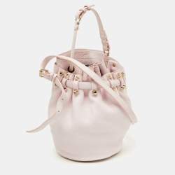 Alexander Wang Light Pink Textured Leather Diego Bucket Bag