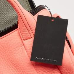 Alexander Wang Neon Orange Pebbled Leather Mini Rockie Bag