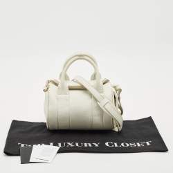 Alexander Wang White Pebbled Leather Mini Rockie Bag