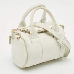 Alexander Wang White Pebbled Leather Mini Rockie Bag