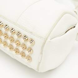 Alexander Wang White Pebbled Leather Mini Rockie Bag