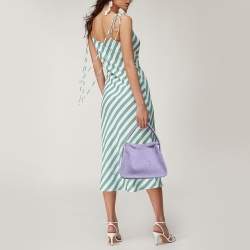 Alexander Wang Purple Ribbed Knit Fabric Small Ryan Bag