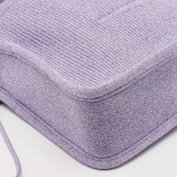 Alexander Wang Purple Ribbed Knit Fabric Small Ryan Bag