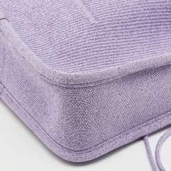 Alexander Wang Purple Ribbed Knit Fabric Small Ryan Bag