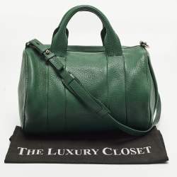 مملوكة مسبقًا Alexander Wang Rocco Green Grained Leather Satchel